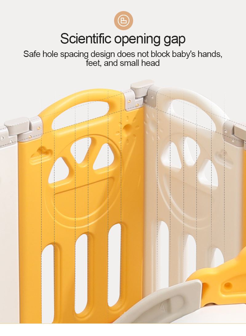 12+2 Pieces Baby Protective Fence, Baby Crawling Toddler Safety Fence, Children's Indoor Game Activity Center Fence Baby Playpen, Foldable Playpen for Babies and Toddlers, Baby Fence Play Area, Custom Shape, Easy Assemble and Storage, Play Yard for Babies Safety