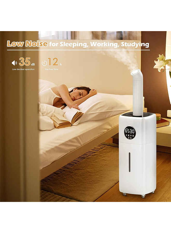 21L 3-Speeds Humidifiers for Larger Room Humidifiers, Auto Shut-Off Cool Mist Top Fill Humidifier with 360° Dual Nozzle 110W BE-J001 White
