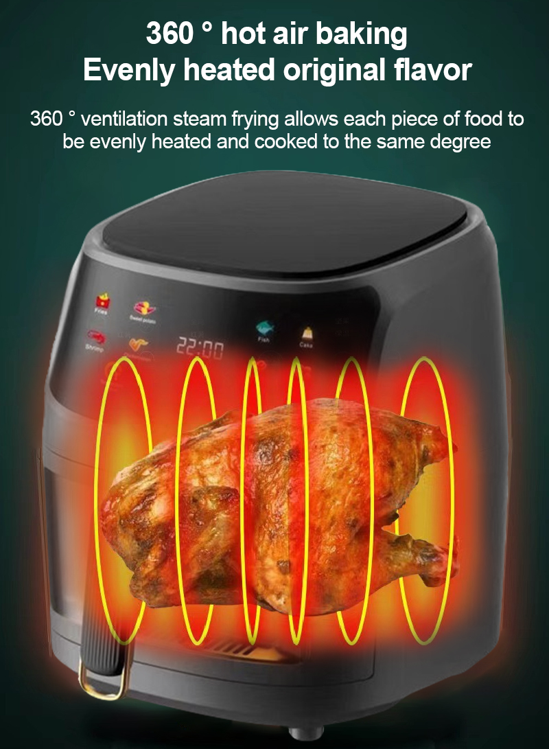 Digital Air Fryer Oven 8L 2400W QF-305 Black
