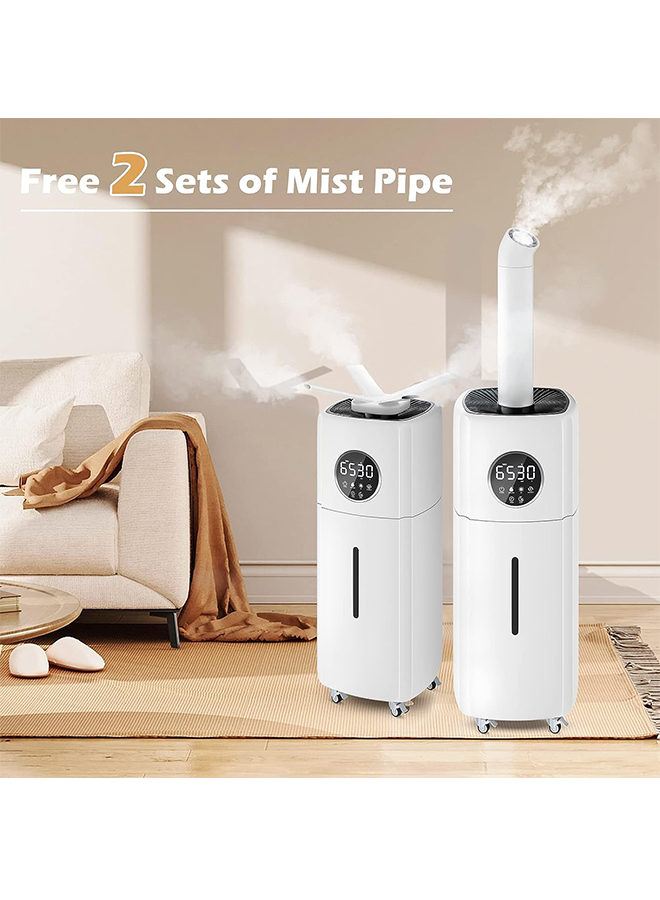 21L 3-Speeds Humidifiers for Larger Room Humidifiers, Auto Shut-Off Cool Mist Top Fill Humidifier with 360° Dual Nozzle 110W BE-J001 White