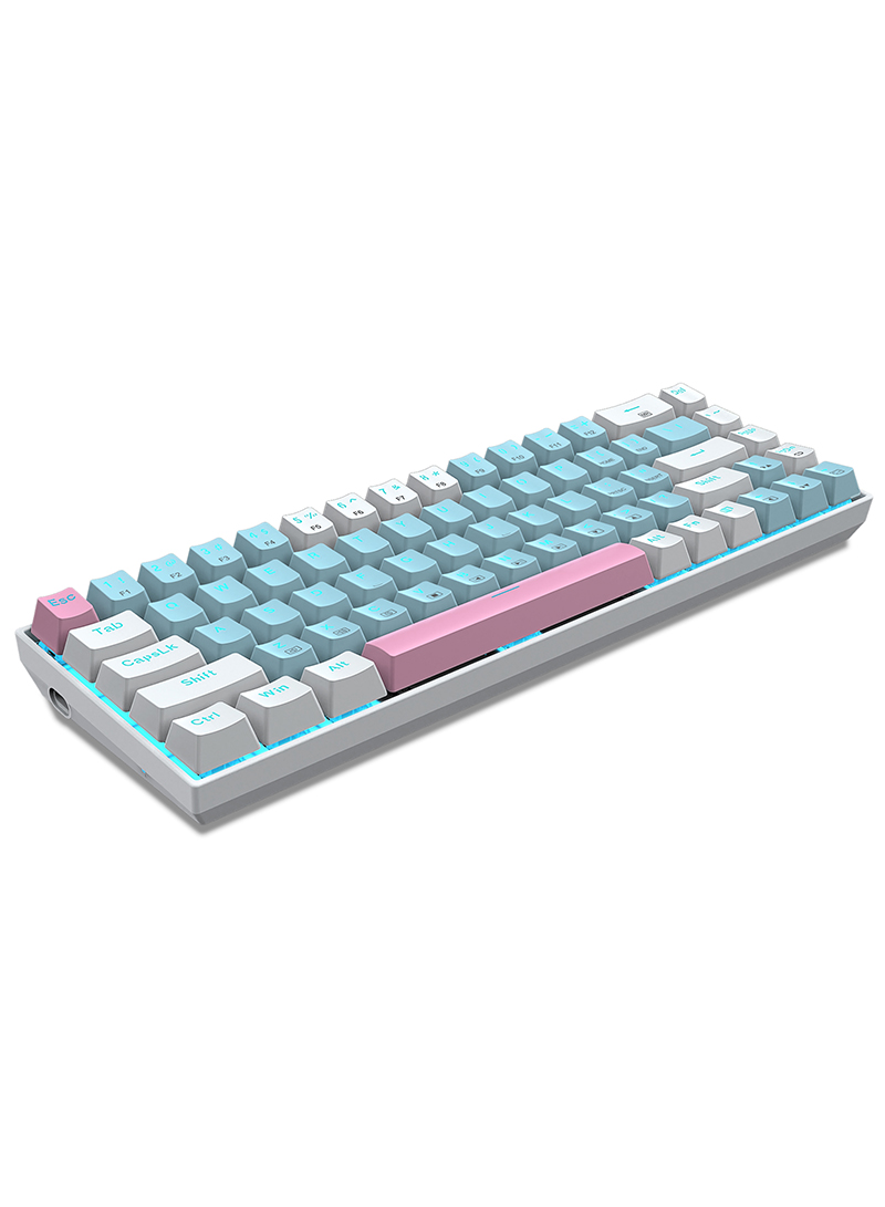 Z-686 68key Blue Background Light Mechanical Gaming Keyboard