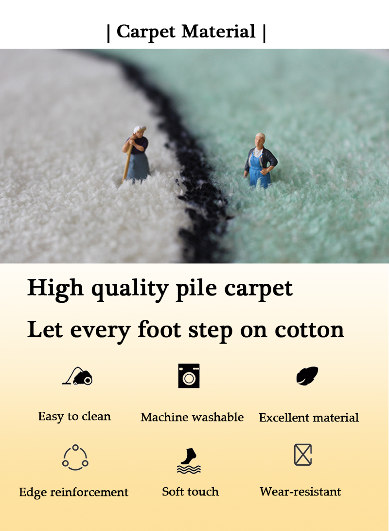 New Material Plush Carpet Area Rug Living Room Bedroom Carpet Rectangular Soft Touch Rug 140 * 200 cm