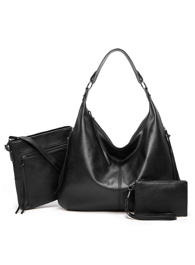 Three Pieces Vintage Soft PU Leather Large Capacity Women's Handbags