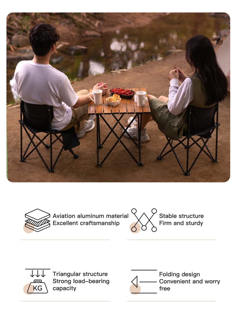 5pcs Outdoor Portable Folding Table and Chair Combination