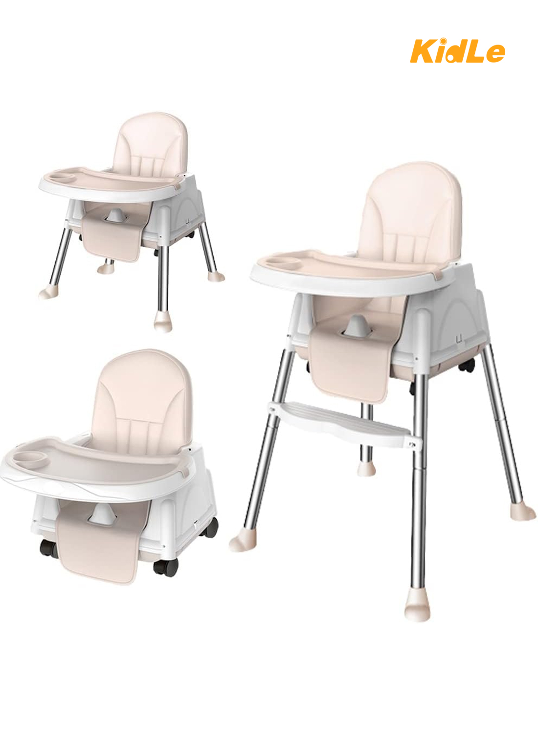 Baby highchair For Eating Foldable Portable Household Multifunctional Portable Baby Dining Car With Roller Wheels