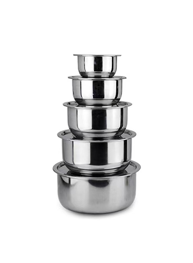 5-Piece Stainless Steel Cooking Pot with Lid