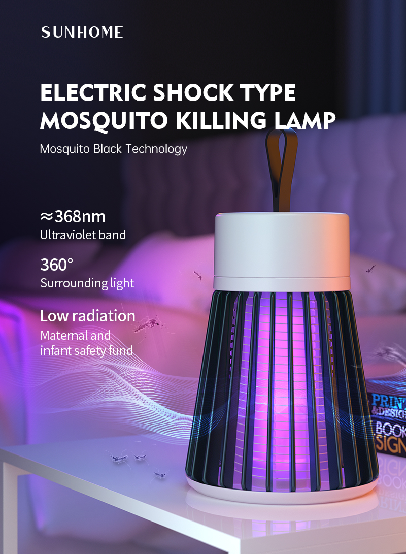 Electric Mosquito Killer, Powerful Insect Killer, Mosquito Zappers, Mosquito Trap with Electronic UV Lamp for Home, Bedroom, Kitchen, Office