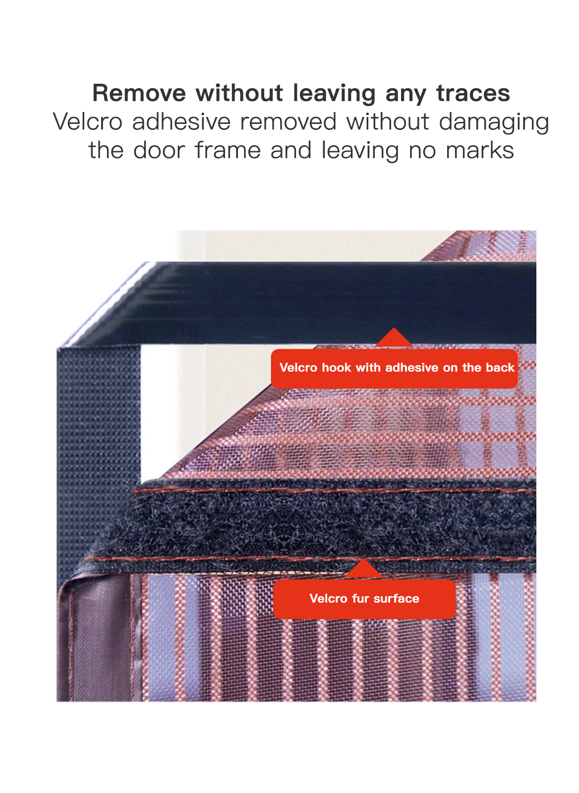 Magnetic Velcro Tulle Anti-Mosquito Door Curtain 120*220CM