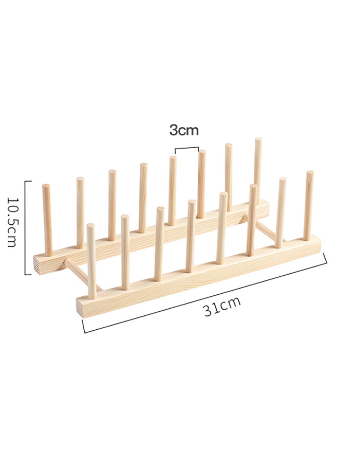 Multi-Functional Wooden Plate Rack Storage Rack