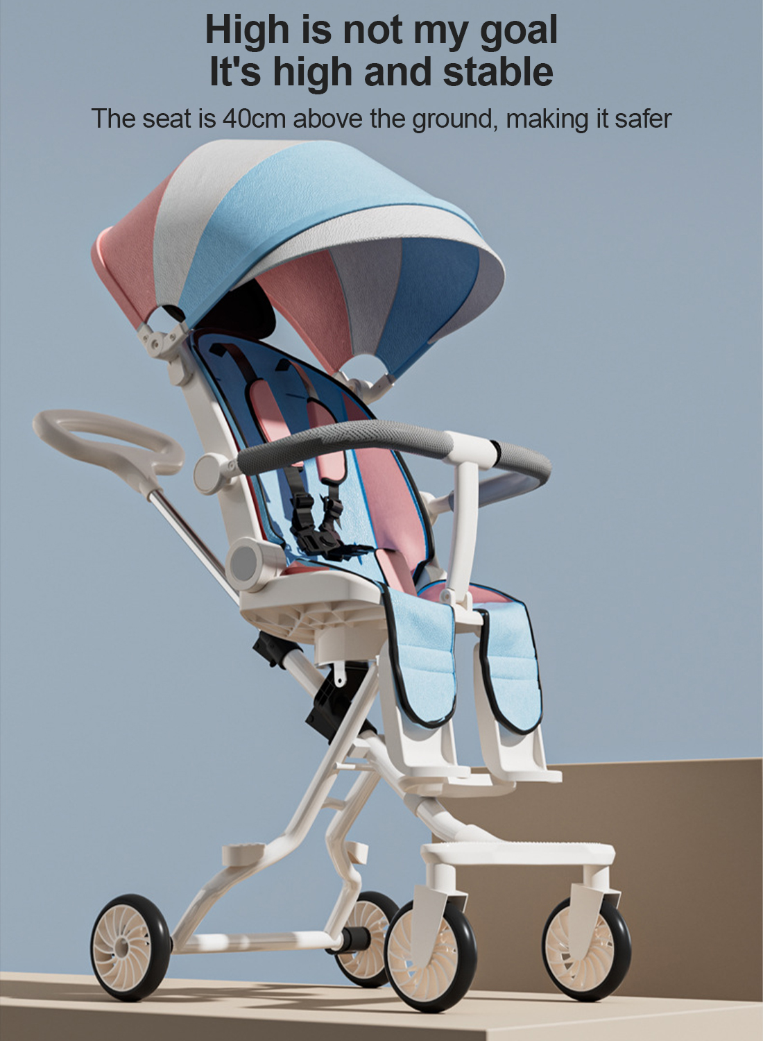 Portable Folding Stroller for Infants and Young Children