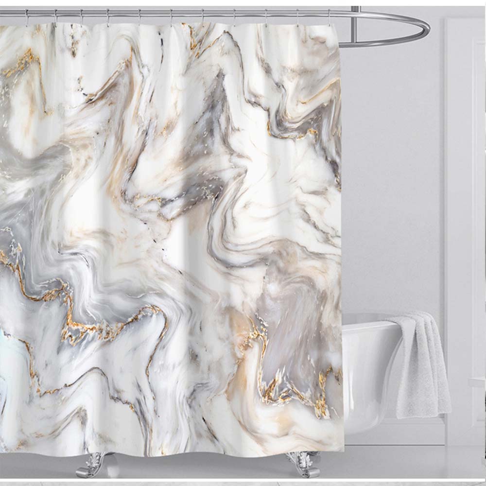 Digital Printing Shower Curtain Floor Mat Toilet Mat Bathroom Four-piece Set Wholesale