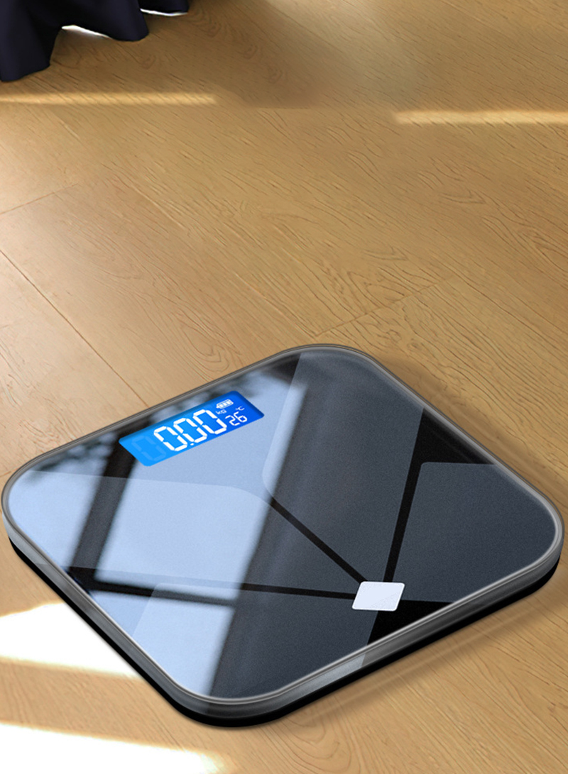 Bathroom Scale for Body Weight, Digital Weighing Machine for People, Accurate &amp; Large LCD Backlight Display, 4mm Tempered Glass, 398 lbs