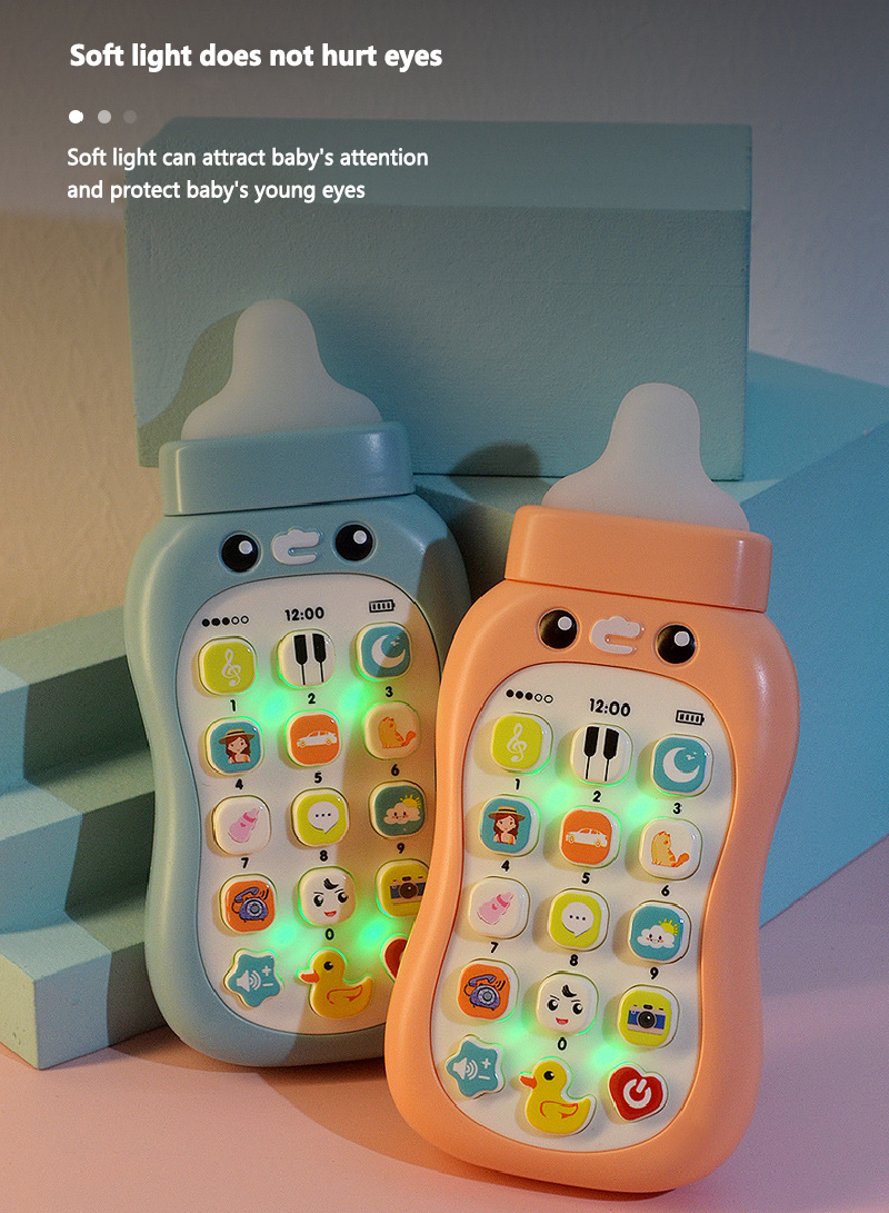 Educational Music Phone Toy Baby Simulation Phone Early Education Music Story Simulation Mobile Phone Remote Control Toy