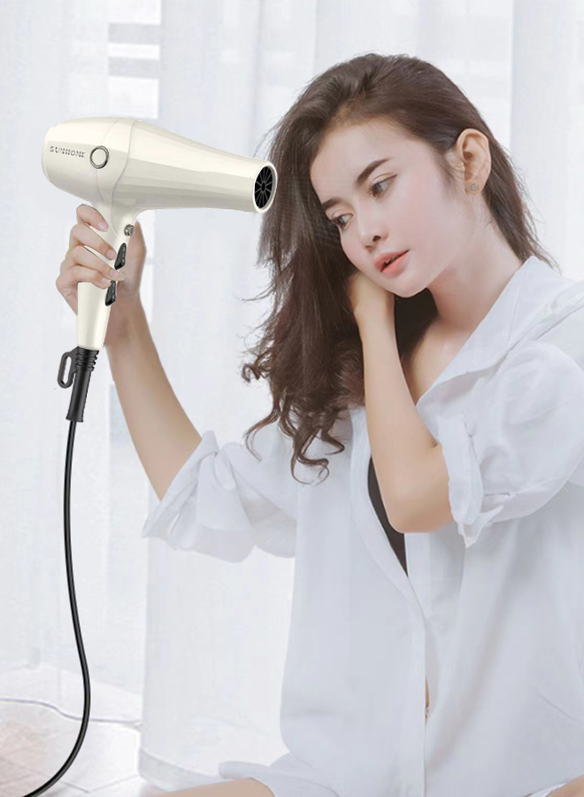 SUNHOME 7-Piece Professional Hair Dryer Set,2500W,White