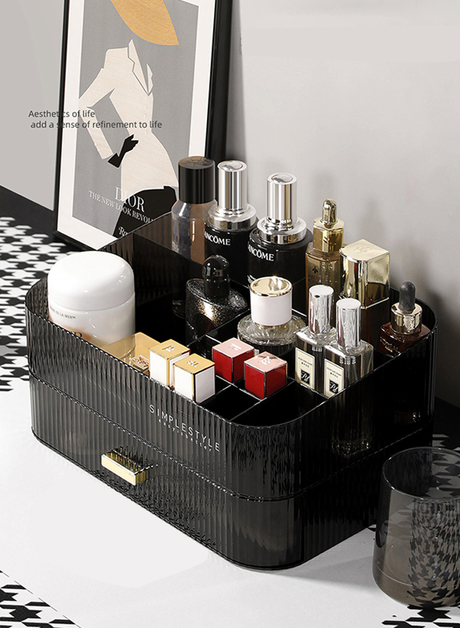 Makeup Organizer with Stackable Drawers, Bathroom Vanity Organizers and Storage, Ideal for Desk and Dresser Countertops, Great for Cosmetics , skincare, Lipsticks, Nail Care