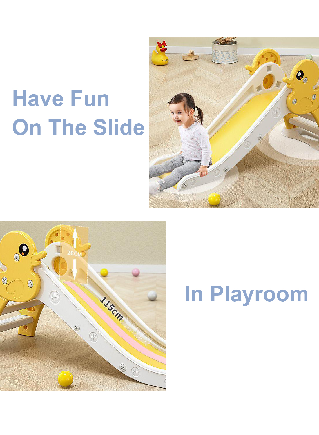 Children's Slide Indoor Household Small Kids Slide for Toddlers Indoor Freestanding Slide Easy Assemble Children Climber Playset Toy Climber Freestanding Toddler Slide