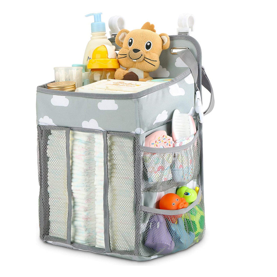 Bedside storage hanging bag, multifunctional foldable hanging bag, baby diaper toy storage hanging bag