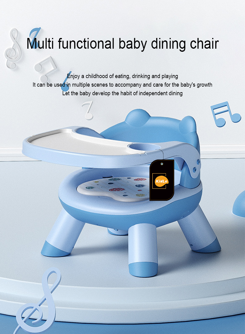 Convenient, Breathable and Reinforced Baby Music Heightening Dining Chair