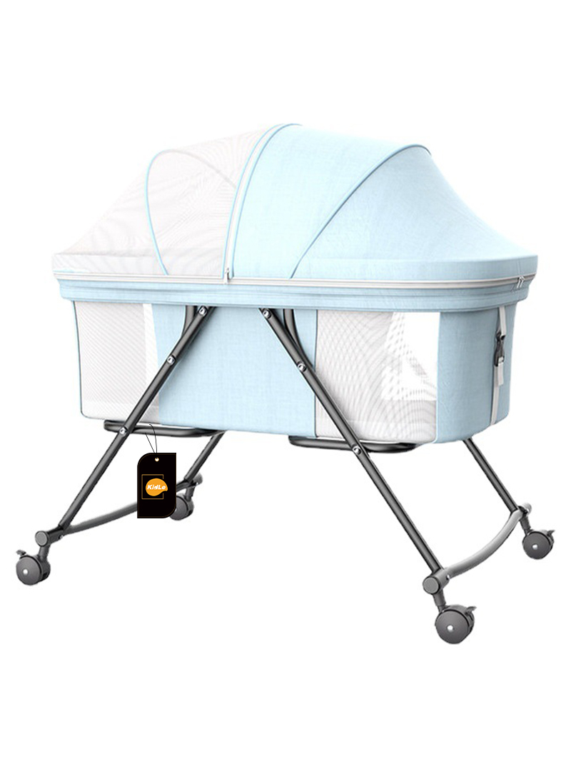 Multi Mode Four Gear Adjustable Height Detachable Reinforced Comfortable Breathable Crib