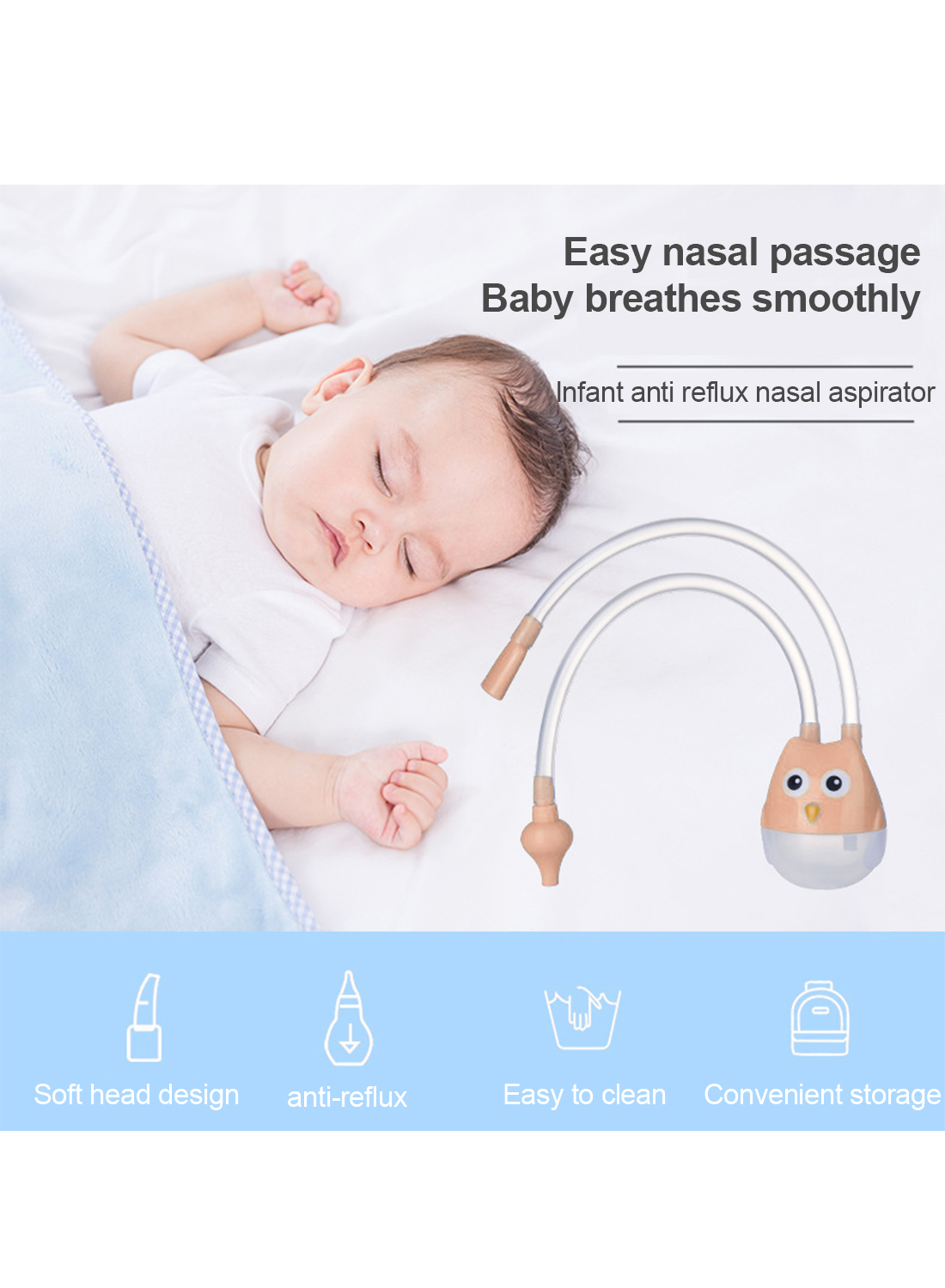 Baby's Anti Reflux Catheter Nasal Aspirator