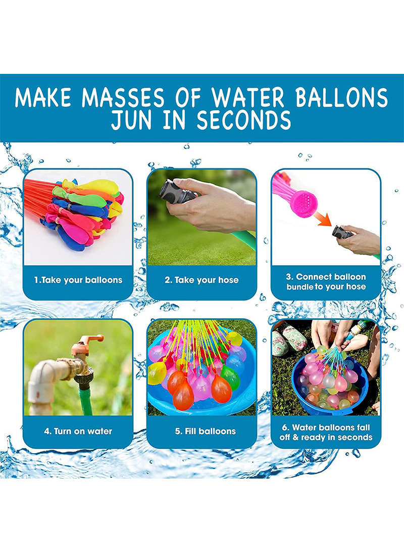 111 pcs Water Balloon Quick Filling Water Balloon Water Fight Toy