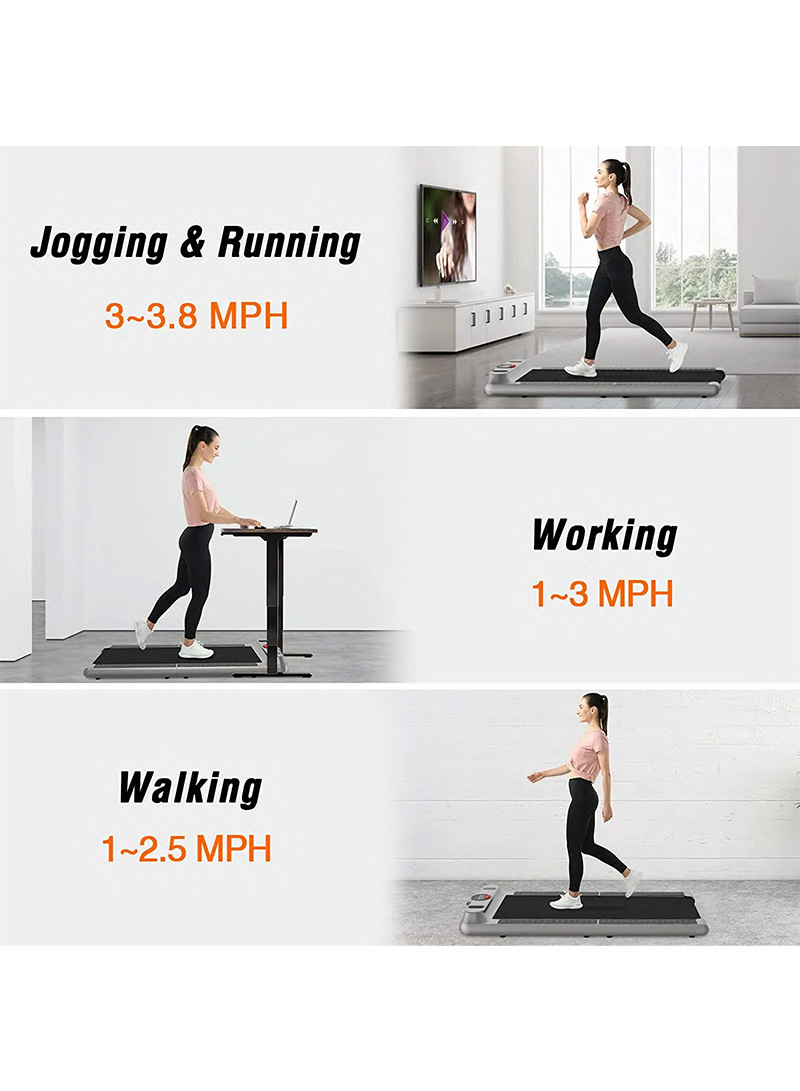 Speed 1-6km/h Foldable Treadmill Walking Pad Smart Jogging Exercise Fitness Equipment,Low Noise Footstep Induction Speed Control