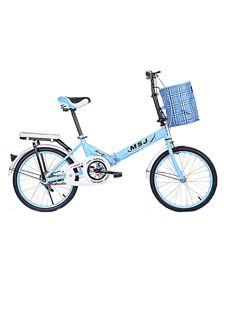 20inch Foldable Mountain Bike High-Carbon Steel Frame Shock Absorber, Lightweight Portable Bike for Women and Men, City Bicycle for Work School