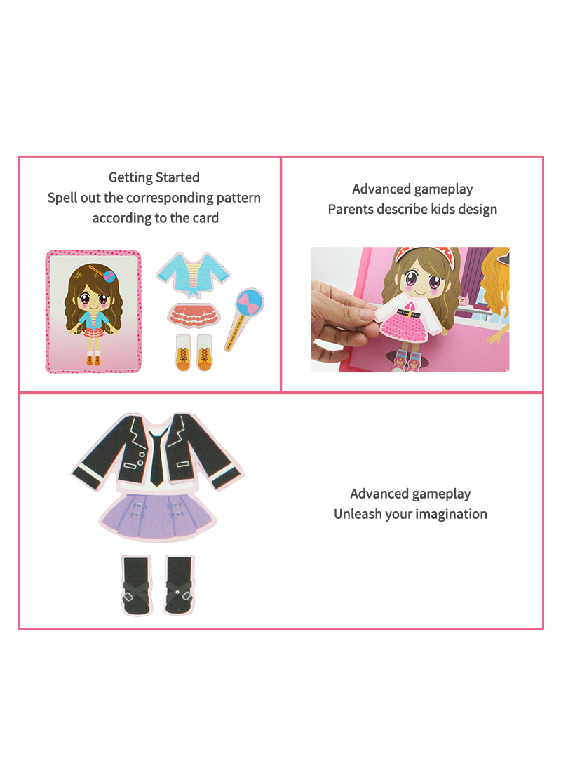 Dress Up Puzzle Magnetic Puzzle Dress Up Jigsaw Puzzle Games for Girls  Play Set with Storage Case Early Educational Toys (Beautiful Girl Dressup Theme)