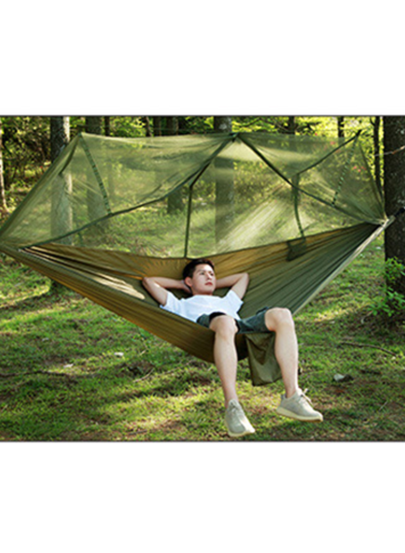 Portable Camping Hammock with Mosquito Net, 210D Nylon Hammock Swing for Backyard Garden Camping Backpacking Survival Travel260*140CM