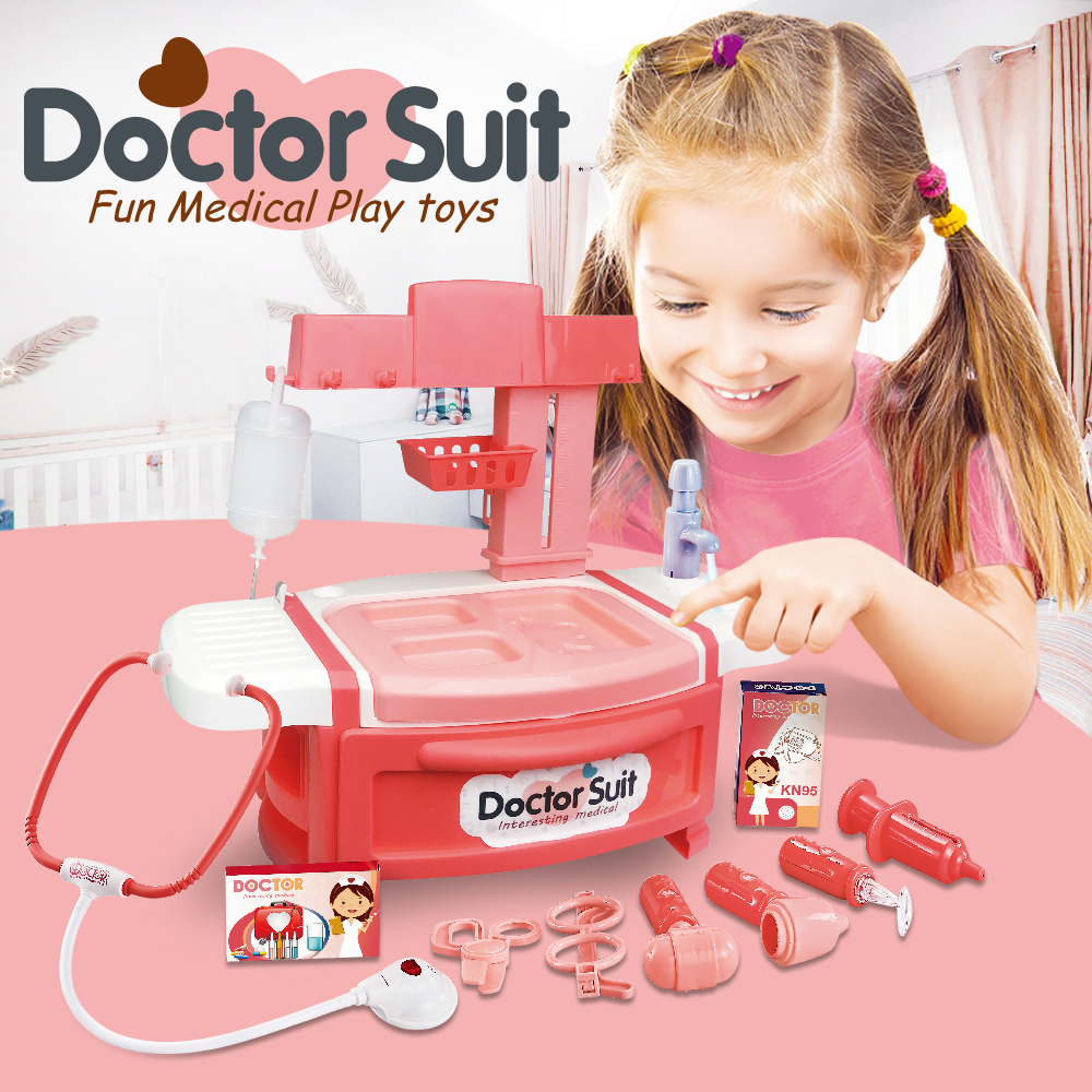 11PCS Medical equipment small table Pretend Doctor Toy Sets
