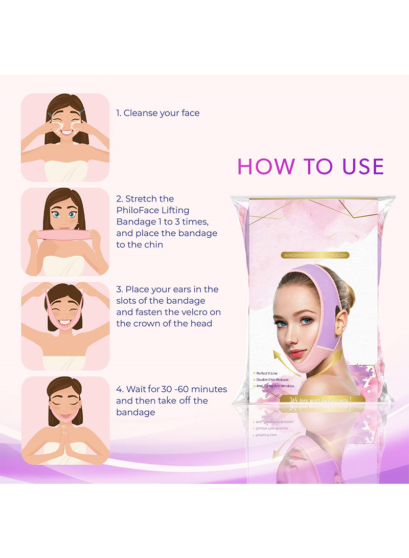 Reusable V Line Lifting Mask, Double Chin Reducer,Chin Strap,Face Belt,Lift And Tighten The Face To Prevent Sagging, Create A V Shaped Face Full Of Vitality
