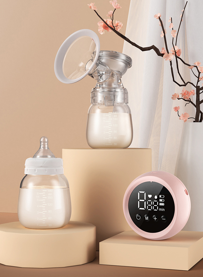 Pink Large Suction Bilateral Electric Breast Pump