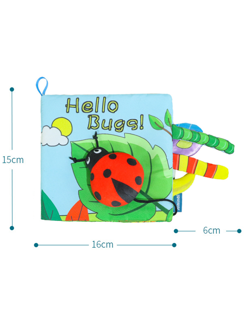 Baby Cloth Book with Sound Baby Sensory Training Three-dimensional Soft Books Baby Cognitive Visual Training Soft Cloth Book Baby Toys With Rustling Sound Crinkle
