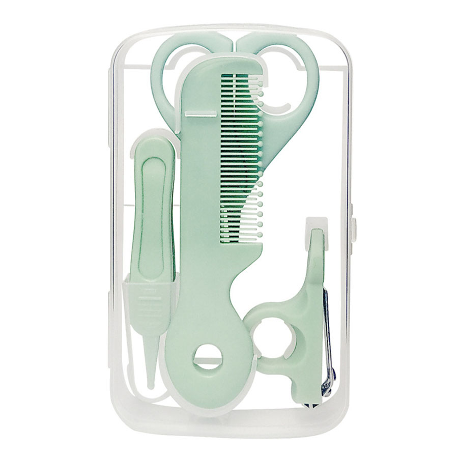 Infant Nail Clippers, Scissors, Hair Care Comb Set, Neonatal Daily Care 5-piece Set