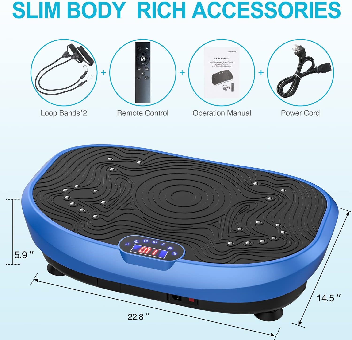 Vibration Plate Exercise Machine Whole Body Workout Vibrate Fitness Platform Lymphatic Drainage Machine for Weight Loss Shaping Toning Wellness Home Gyms Workout for Women Men