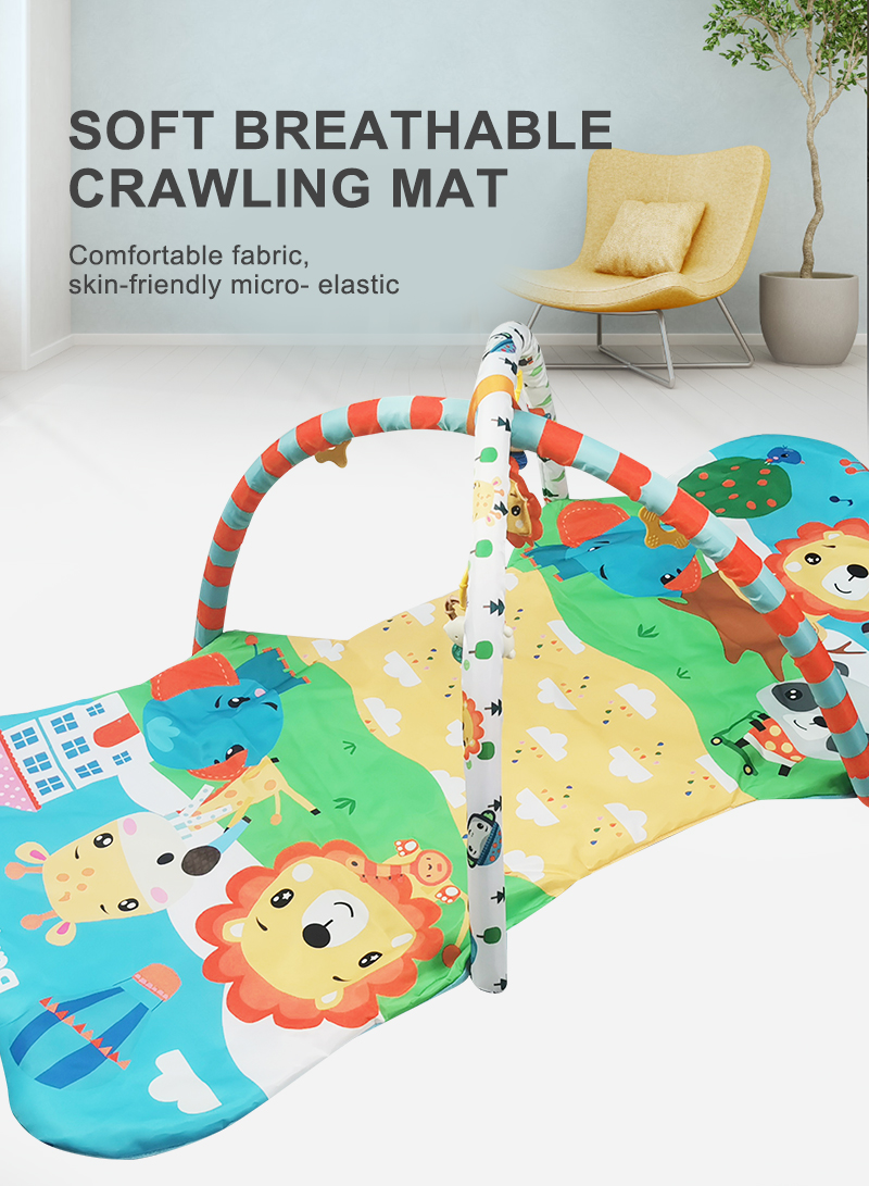4-in-1 Baby Gym, Play Mat &amp; Play Gym, Combination Baby Activity Gym with Sensory Exploration and Motor Skill Development