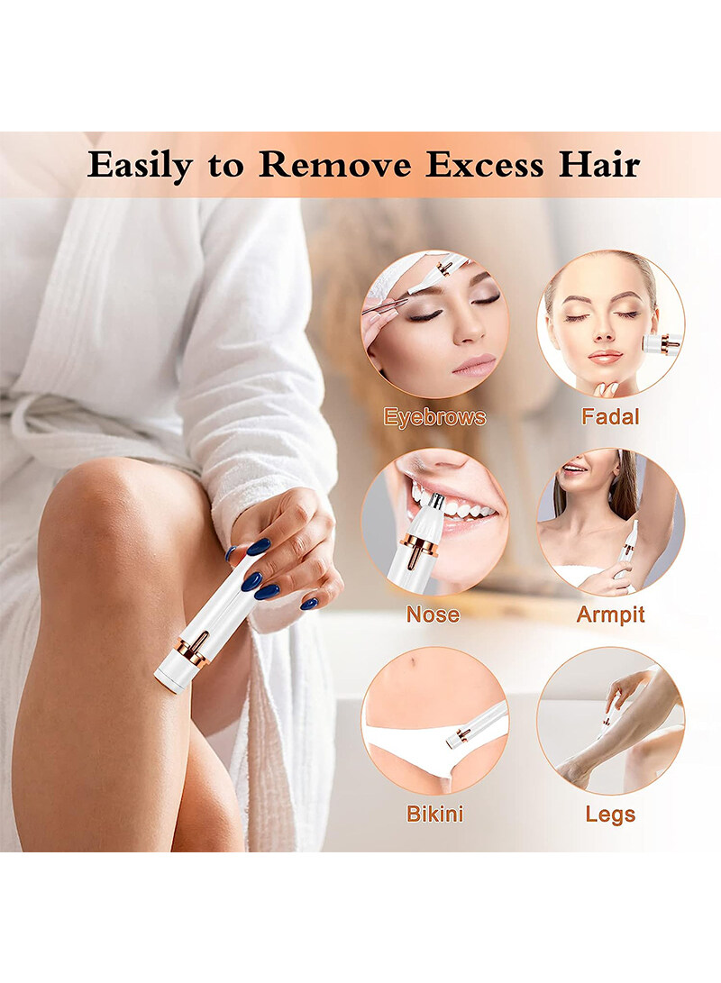 Electric Razors for Women 4 in 1 Bikini Trimmer Pubic Hair Face Shavers Nose Hair Trimmer Arm Legs Underarm Eyebrows Electric Trimmer