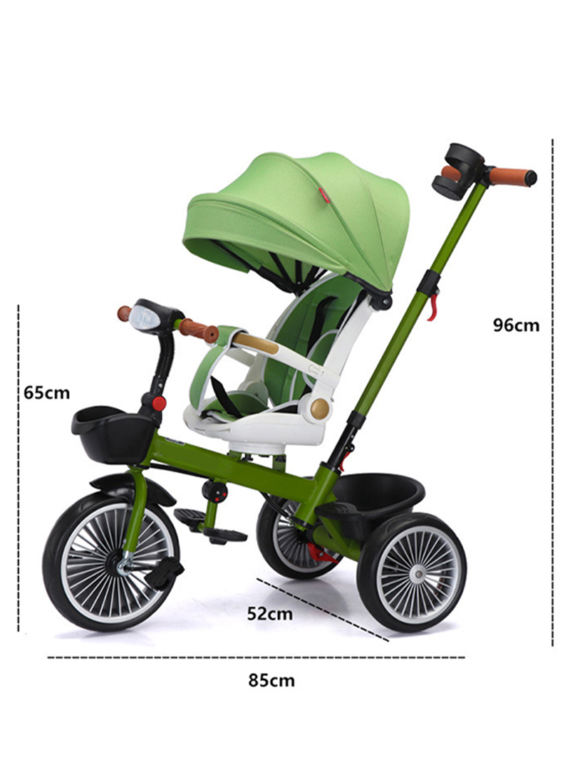 Multifunctional Children's Tricycle with Rotatable and Reclining Function