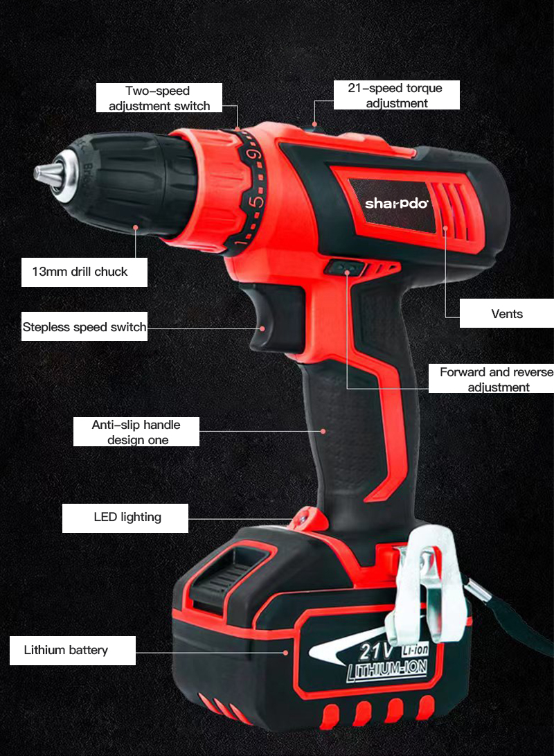 Multifunctional Power Tool Set Decoration Punching Rechargeable Electric Drill