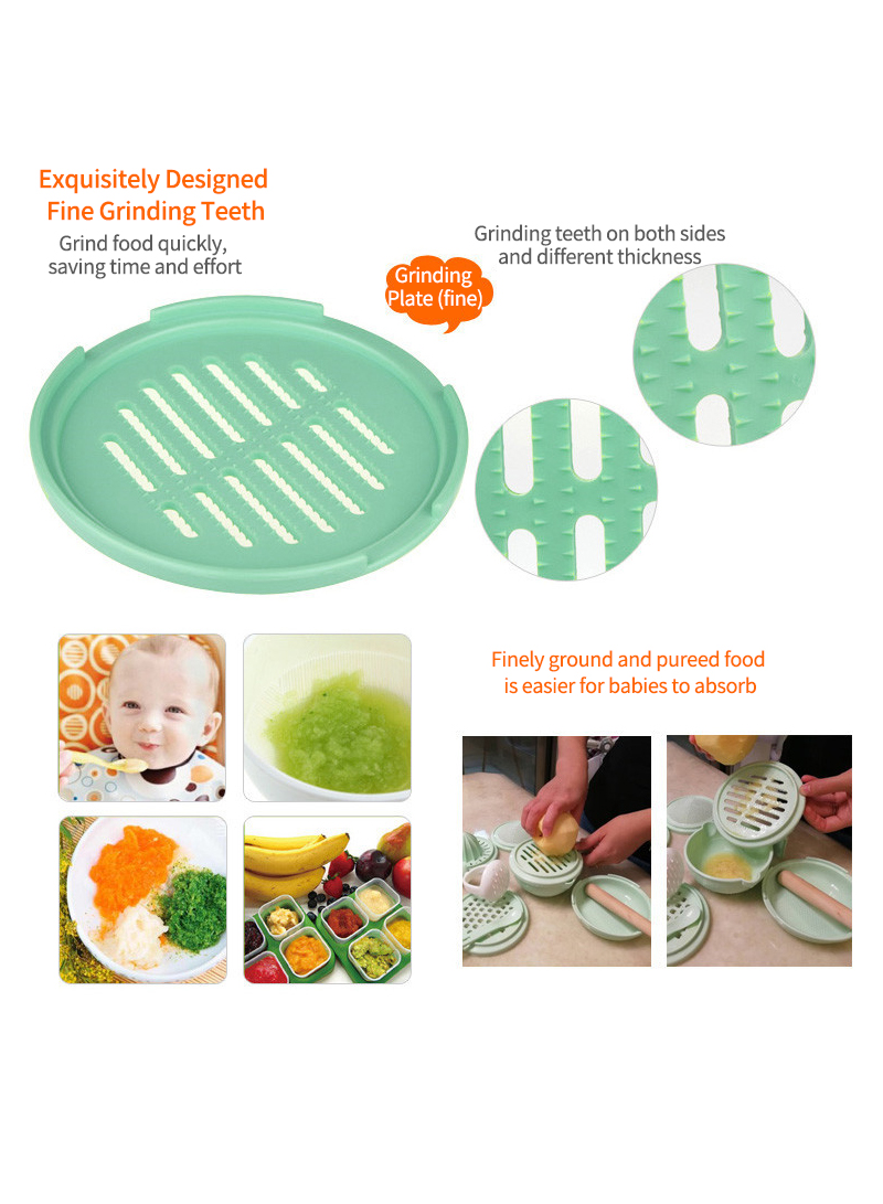 Baby Food Supplement Grinding Bowl Manual Food Grinder Puree Scissors Cooking Stick Baby Food Supplement Machine Tool Set