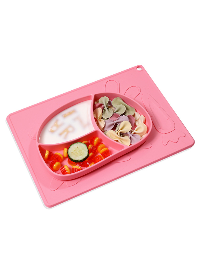 Children's silica gel dinner plate, baby complementary food tableware with suction cups and cartoon complementary food bowl set