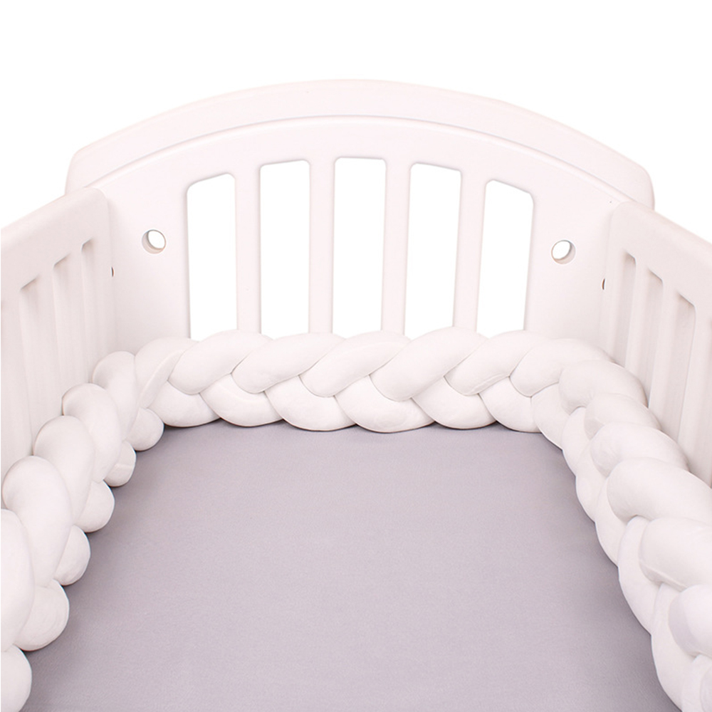 Ins Baby Anti-collision Bed Surround Twist Weaving 4 Strands Of Woven Strips Knotted Baby Anti-collision Bed Surround Children's Room Decoration