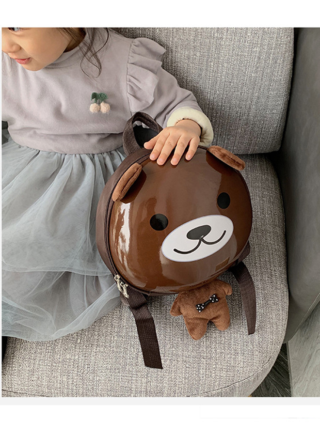 Cartoon kindergarten schoolbag, animal shaped backpack, fashionable and cute double shoulder eggshell bag