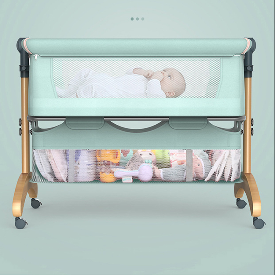 Breathable, Comfortable, Reinforced, Portable, Removable and Spliced King Size Crib