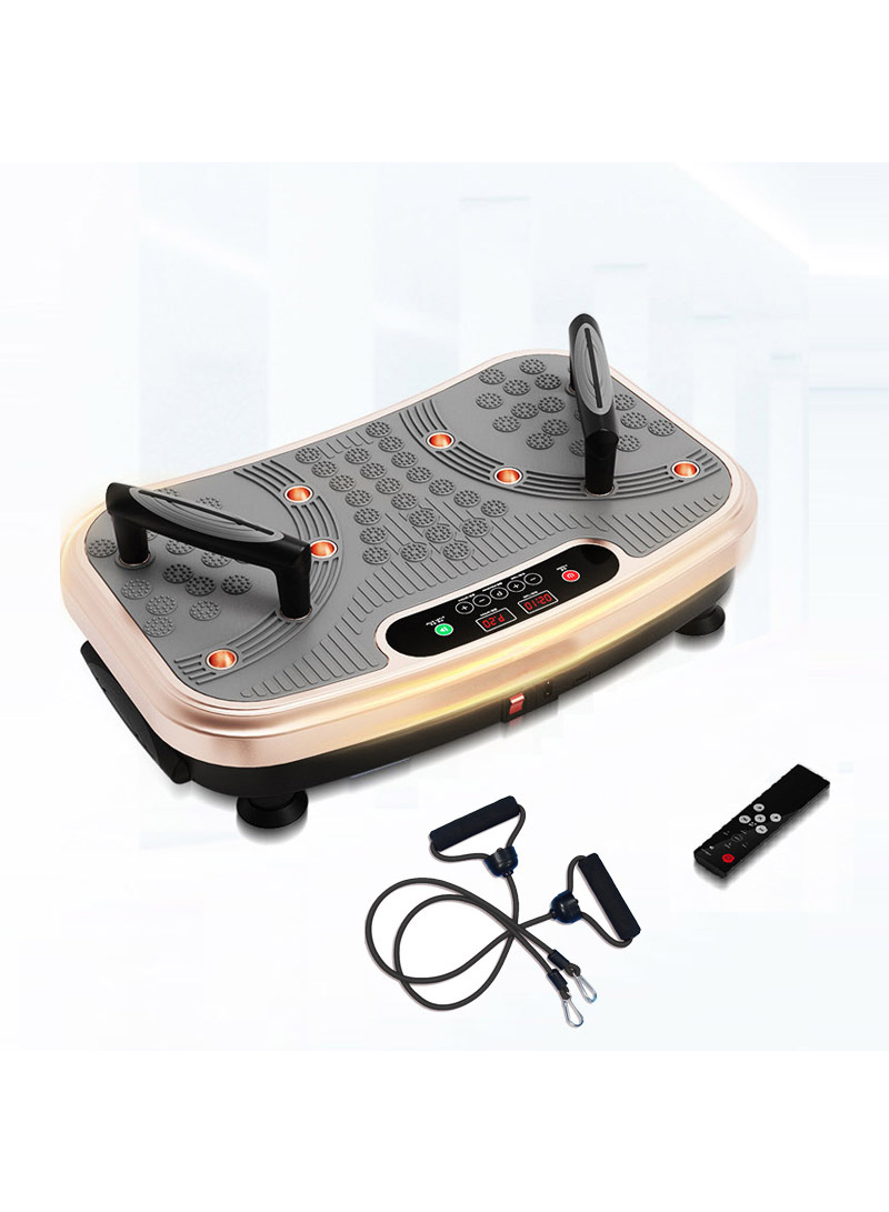 4D Vibration Plate Exercise Machine - 3 Powerful Silent Motors Oscillation, Linear, Pulsation for Home Fitness - Full Body Viberation Machine for Recovery & Tonning