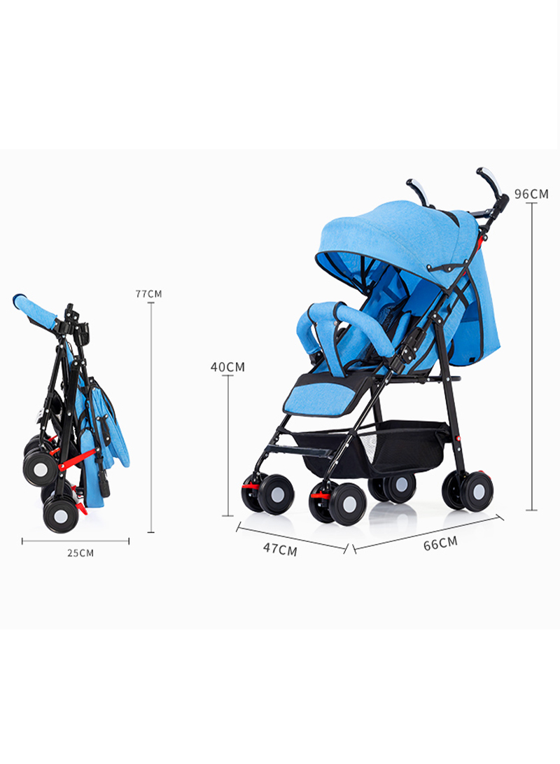 Baby Stroller Can Sit And Lie Down Baby Light Folding Simple Children Stroller Portable Umbrella Stroller Push