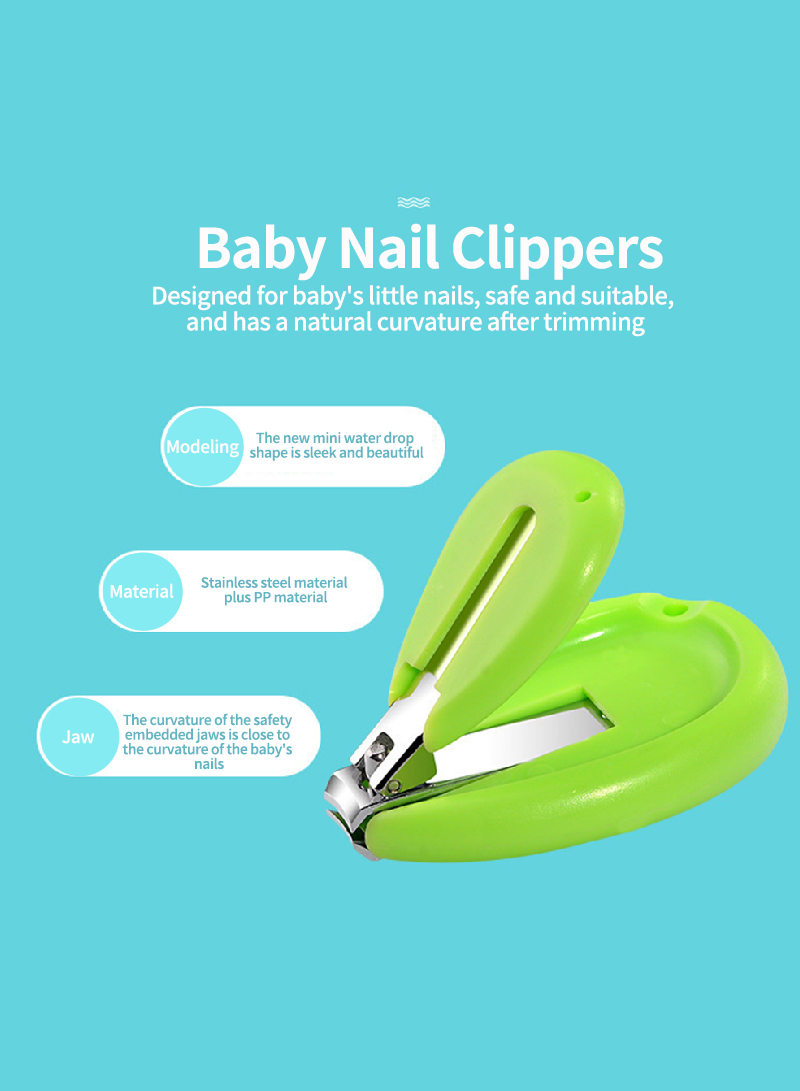 Baby Nail Kit, 4-in-1 Baby Nail Care Set with Cute Case, Baby Nail Clippers, Scissors, Nail File &amp; Tweezers, Baby Manicure Kit and Pedicure kit for Newborn, Infant, Toddler, Kids