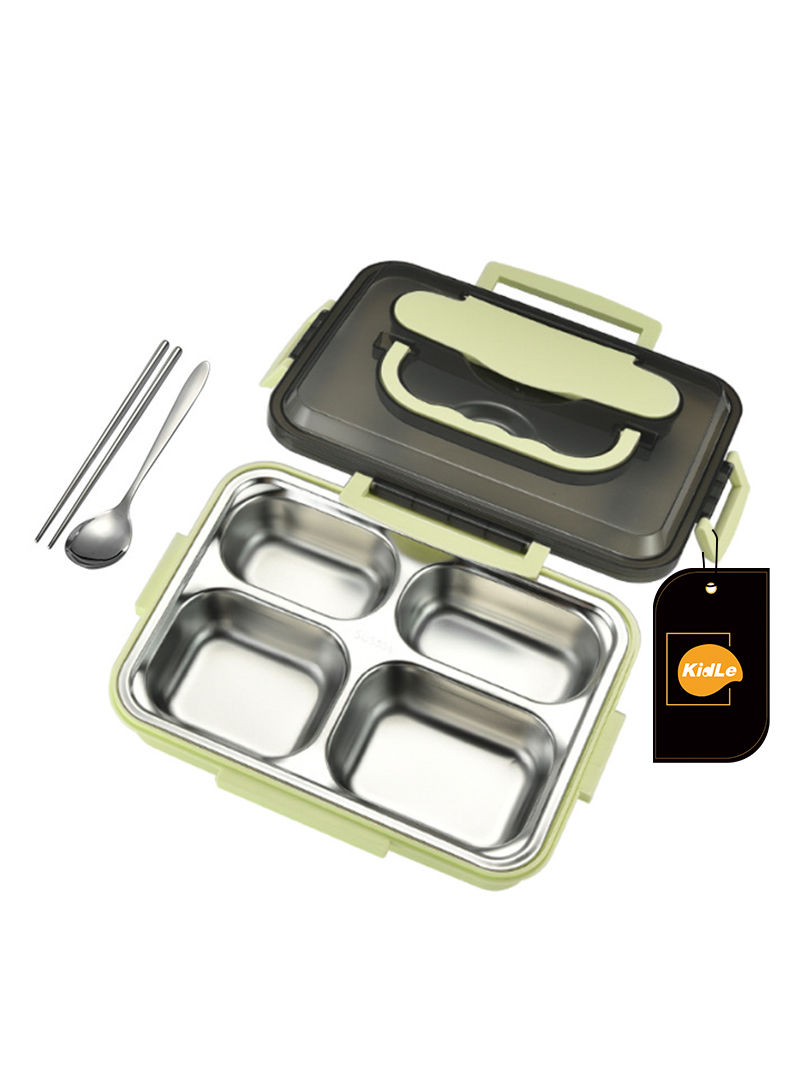 304 Stainless Steel Chidren Lunch Box withTableware and Thermal Insulation Bag