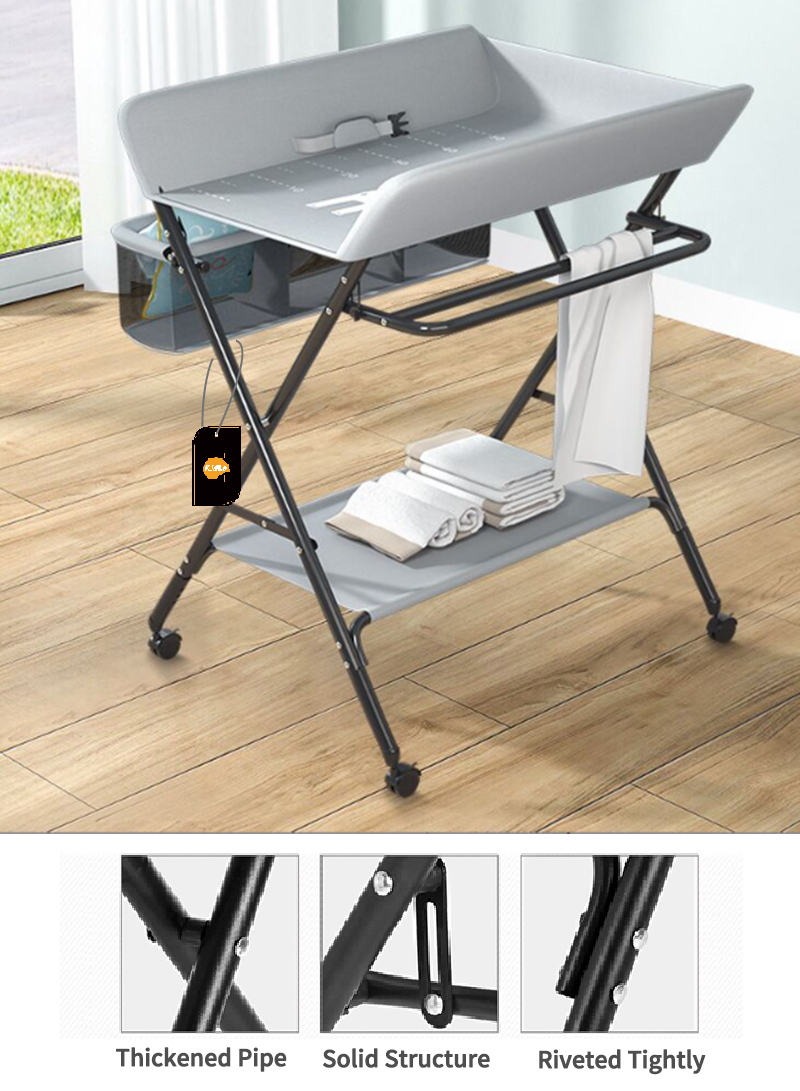 Diaper Table Baby Care Table Portable Multi-function Foldable Bath Baby Bed Changing Diaper Touch Table