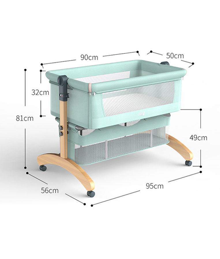 Breathable, Comfortable, Reinforced, Portable, Removable and Spliced King Size Crib